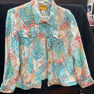 Colorful Geometric Print Jacket